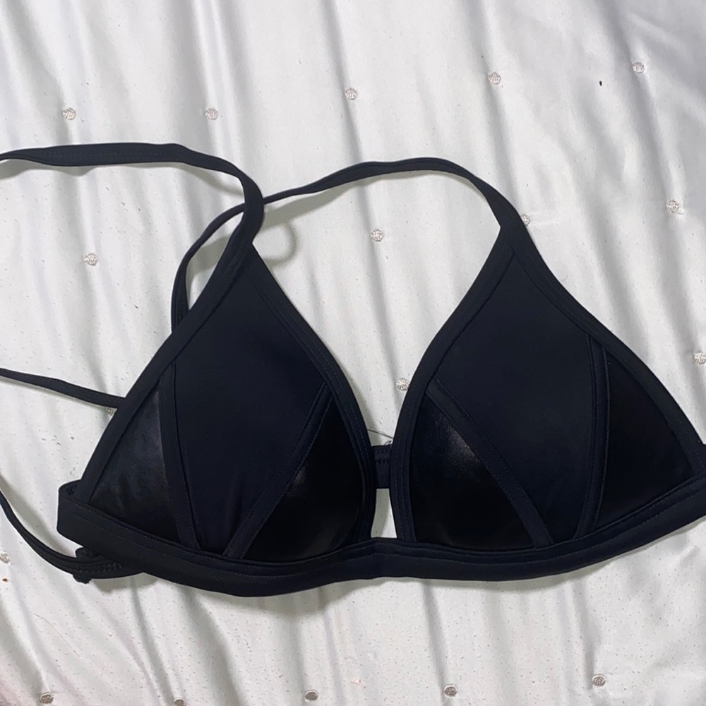 PINK black bikini top